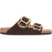 Birkenstock Fårskinnstoffslippers Brown, Herr