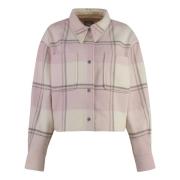 Canada Goose Ull Overshirt med Motif Back Logo Pink, Dam