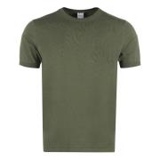 Aspesi Räfflad bomullstickad T-shirt Green, Herr