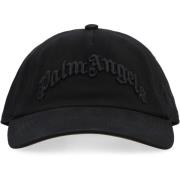 Palm Angels Bomull Baseballkeps med Logo Black, Herr