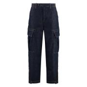 Pinko Cargo Jeans med Velvet Inserts Blue, Dam