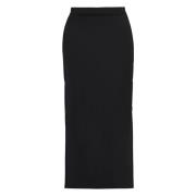 PINKO Midi kjol med sidoslitsar Black, Dam