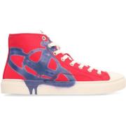 Vivienne Westwood Högtopp bomullssneakers Red, Dam