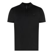 Paul & Shark Bomull Half Zip Polo Skjorta Black, Herr