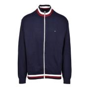 Tommy Hilfiger Bomullsblandning Cardigan Tröja Blue, Herr