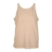 Sportmax Bomull Stilfull Blus Beige, Dam