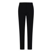 Max Mara Svarta Slim Fit Byxor Stiliga Fickor Black, Dam