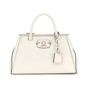 Guess Anadela 3 Fack Satchel Off White White, Dam