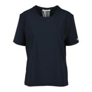 Max Mara Fritids T-shirt med polyester-elastanblandning Blue, Dam