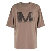 MM6 Maison Margiela Maxiklänning med logoprint Brown, Herr