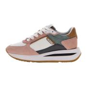 Guess Rosa Runner Sneakers med Mocka Insatser Multicolor, Dam