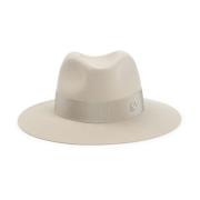 Maison Michel Beige Linne Henrietta Hatt Beige, Dam