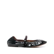 Lanvin Ballerina med Rem Black, Dam