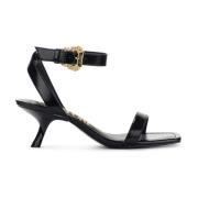 Versace Jeans Couture Svart Naplack Sandal - Fiona Modell Black, Dam