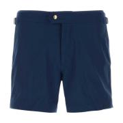 Tom Ford Stiliga Navy Blue Swim Shorts Blue, Herr