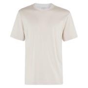 Eleventy Avslappnad Bomull T-shirt Beige, Herr