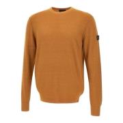 Peuterey Brun Ull Crew Neck Sweater Orange, Herr