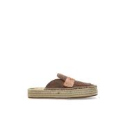 JW Anderson Suede Slides Brown, Dam