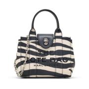 Marc Jacobs Zebra Turnlock Mini Tote Väska Black, Dam