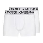 Dolce & Gabbana Vit Underkläder Boxer Regular-Fit Elastisk White, Herr