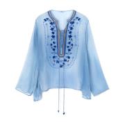 Ermanno Scervino Stilig Kaftan Klänning Blue, Dam