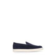 Brunello Cucinelli Blå Mocka Loafers Blue, Herr