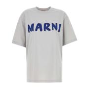 Marni Oversize Grå Bomull T-shirt Gray, Dam