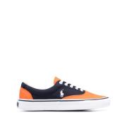 Polo Ralph Lauren Låg Topp Spets Sneakers Marinblå/Orange Multicolor, ...