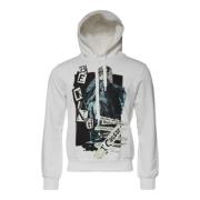 Dolce & Gabbana Vit Bomull Hooded Pullover Sweater White, Herr