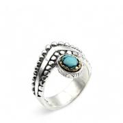 Jalan Jalan 925 Silver Turkos Onyx Ring Gray, Dam