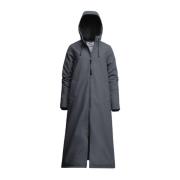 Stutterheim Varm Knälång A-Linje Regnrock Black, Dam