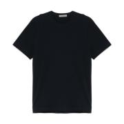 Corneliani Blå Broderad Logotyp T-shirt Blue, Herr