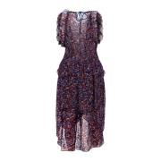 Isabel Marant Étoile Asymmetrisk Hem Midi Klänning Kvinnor Purple, Dam