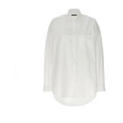 Balenciaga Oversize Poplin Skjorta Kvinnor Italien Tillverkad White, D...