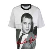 Dolce & Gabbana Marlon Brando Logo Print T-Shirt Multicolor, Herr