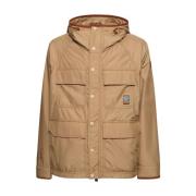 Moncler Dynamisk Rutor Jacka med Alcantara-detaljer Beige, Herr