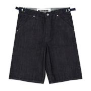 Jil Sander Denim Shorts med hög midja Blue, Herr