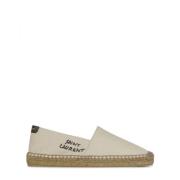 Saint Laurent Espadriller i canvas, läder och gummi, slip-on Beige, Da...