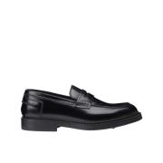 Doucal's Herr läder Penny loafer | svart Black, Herr