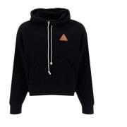 Palm Angels Logodetalj Bomullsweatshirt Black, Dam