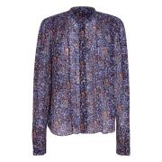 Isabel Marant Étoile Midnight Blus med Blommönster Blue, Dam