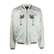 Palm Angels Quiltad Logojacka Blue, Herr