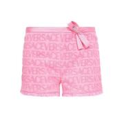 Versace Terry Cloth Beach Cover-Up Shorts Pink, Dam