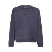 Dsquared2 Logo Sweatshirt med Ribbad Krage Blue, Herr