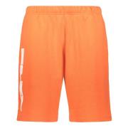 Heron Preston Präglat Logotyp Bomull Bermuda Shorts Orange, Herr