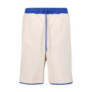 Gucci Color-Block Track Shorts med Appliqué-logotyp Beige, Herr