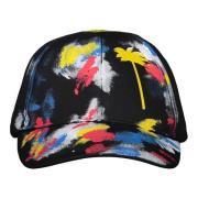 Palm Angels Tryckt baseballkeps Black, Herr