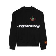 Heron Preston Black Light Green Burn Crewneck Black, Herr