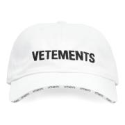 Vetements Klassisk Logo Baseball Cap White, Herr