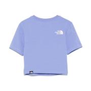 The North Face Blå Logo Broderad Crew Neck Tröja Blue, Dam